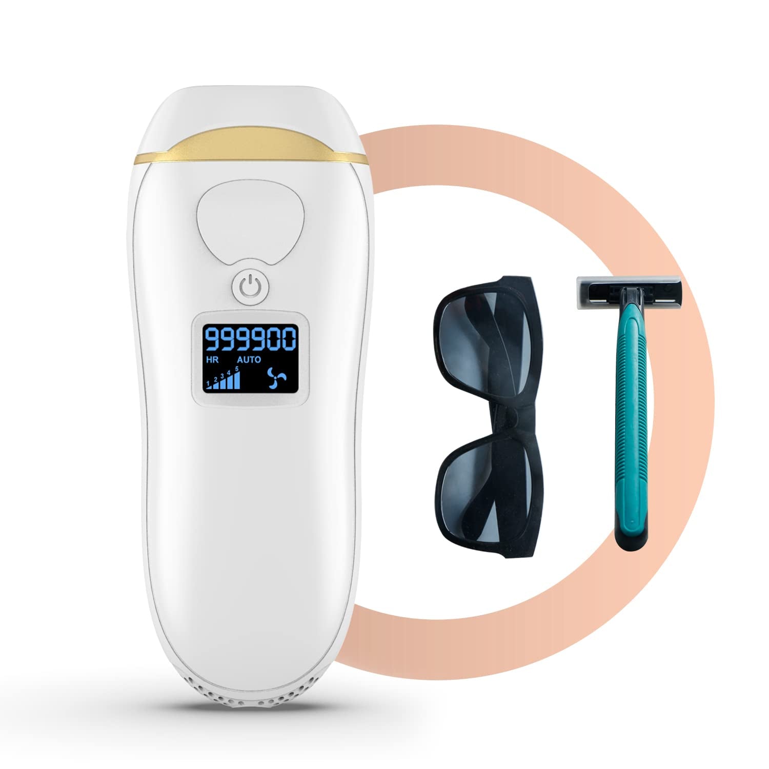 Laser Hair Removal for Women and Men Permanent, IPL Hair Removal Device, At-Home IPL Machine for Whole Body, Upgraded to 999,900 Flashes