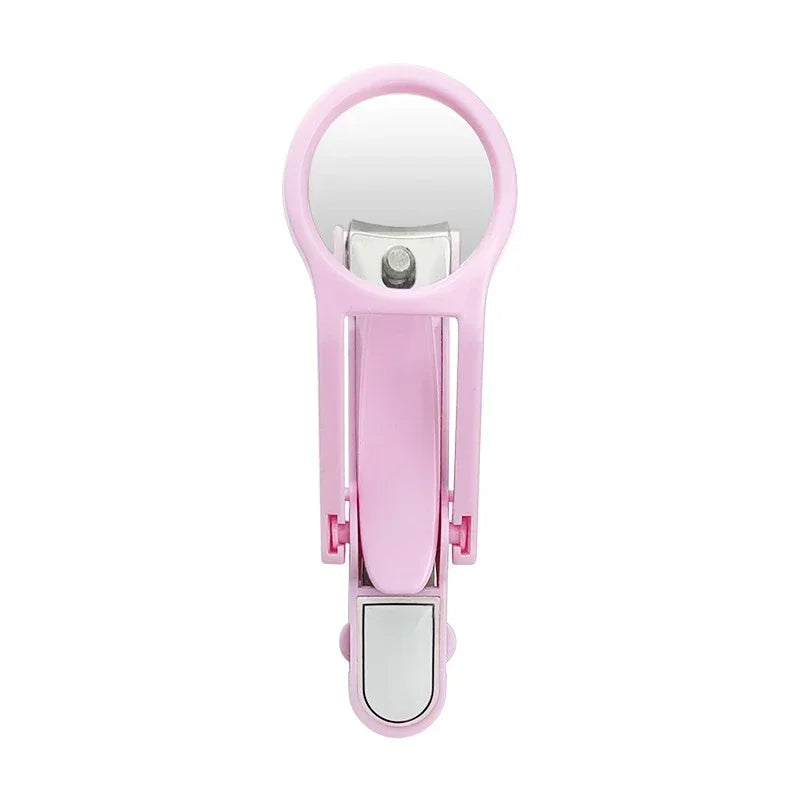 1Pc Nail Clipper with Magnifying Glass for the Elderly Practical Anti-Splash Stainless Steel Nail Clipper Beauty Tools Wholesale