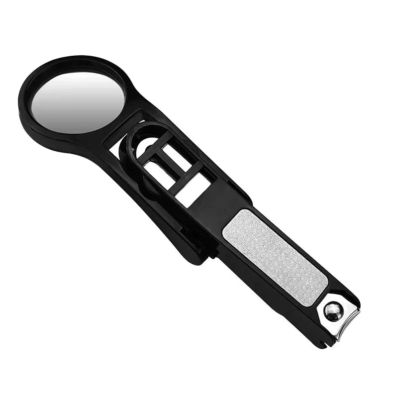 1Pc Nail Clipper with Magnifying Glass for the Elderly Practical Anti-Splash Stainless Steel Nail Clipper Beauty Tools Wholesale